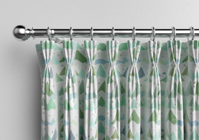 Cloudy Peaks, Mint - Made to Measure Curtains - Image 11